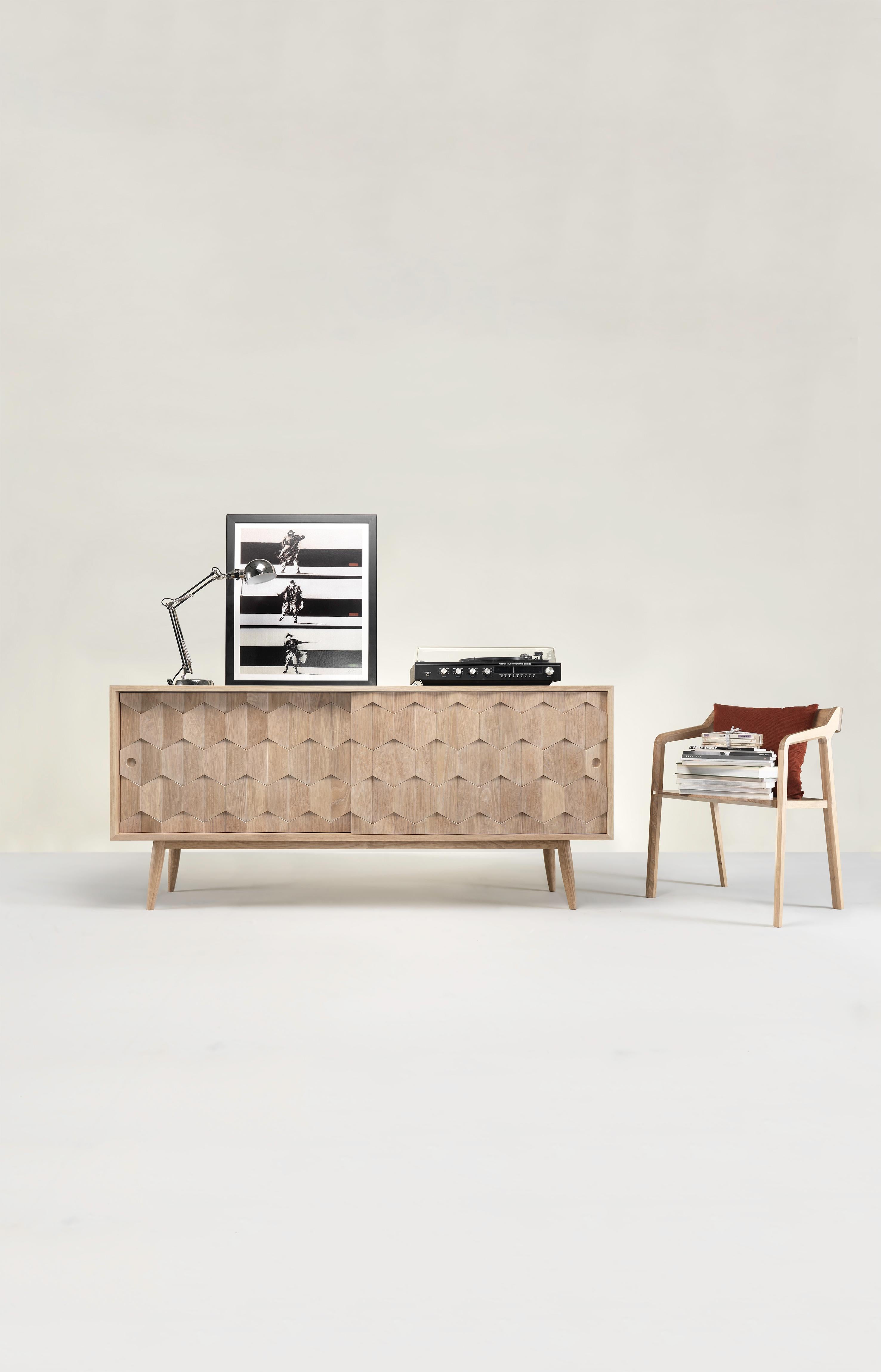 Scandinavian Modern  Walnut or Oak Sideboard Credenza