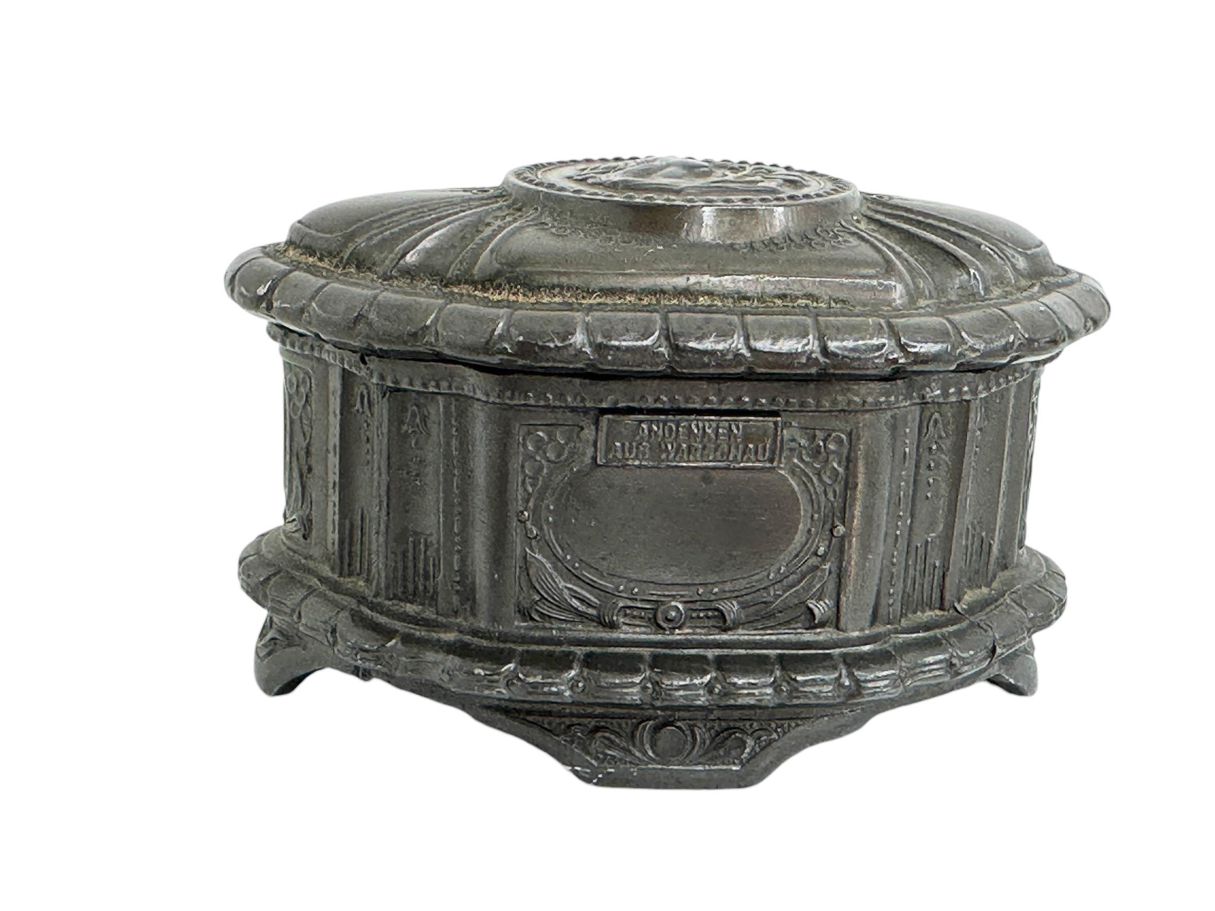 Art Nouveau Gorgeous Warsaw Souvenir Trinket Jewelry Box Antique, Poland, 1920s For Sale