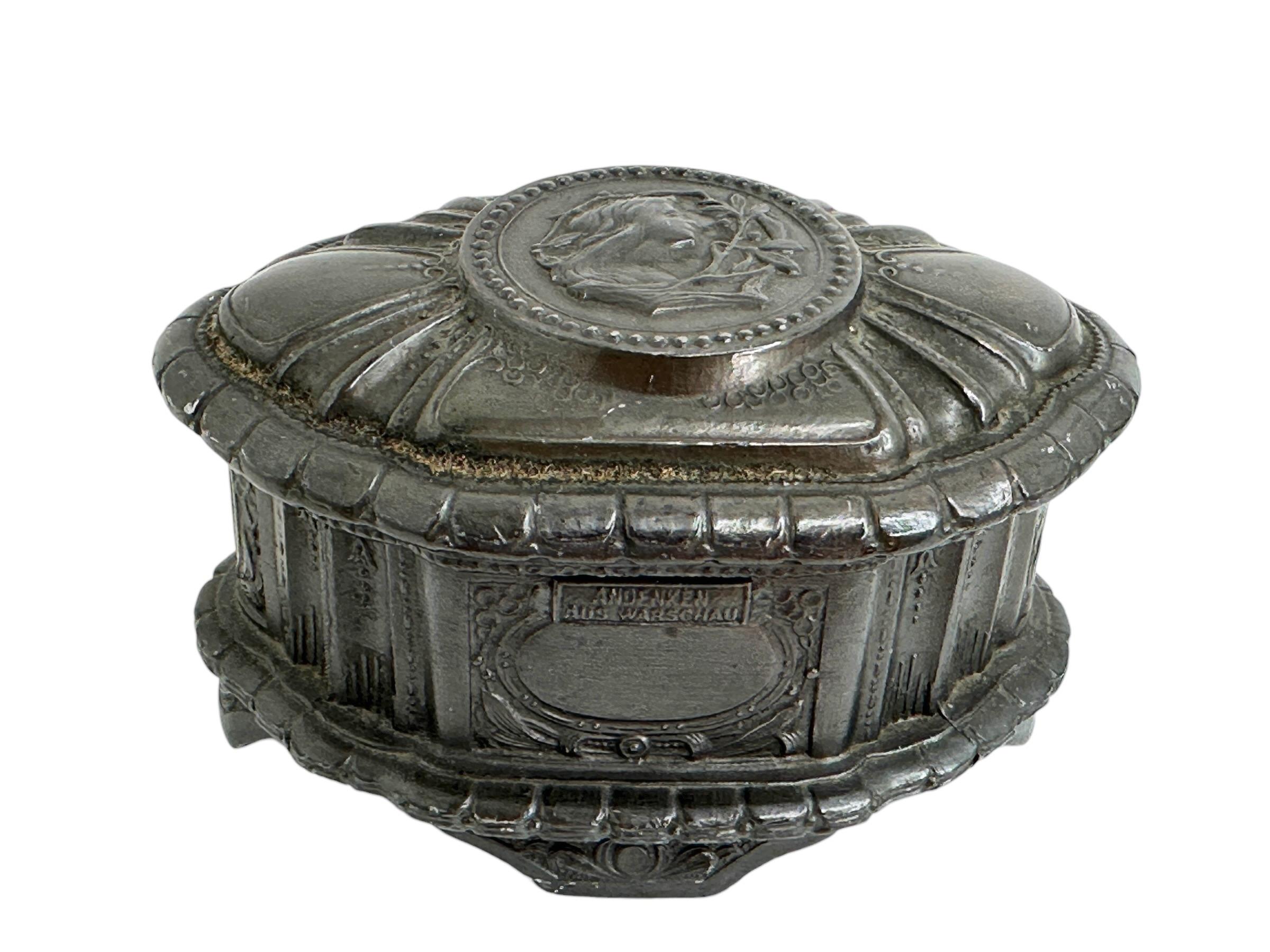 Polish Gorgeous Warsaw Souvenir Trinket Jewelry Box Antique, Poland, 1920s For Sale