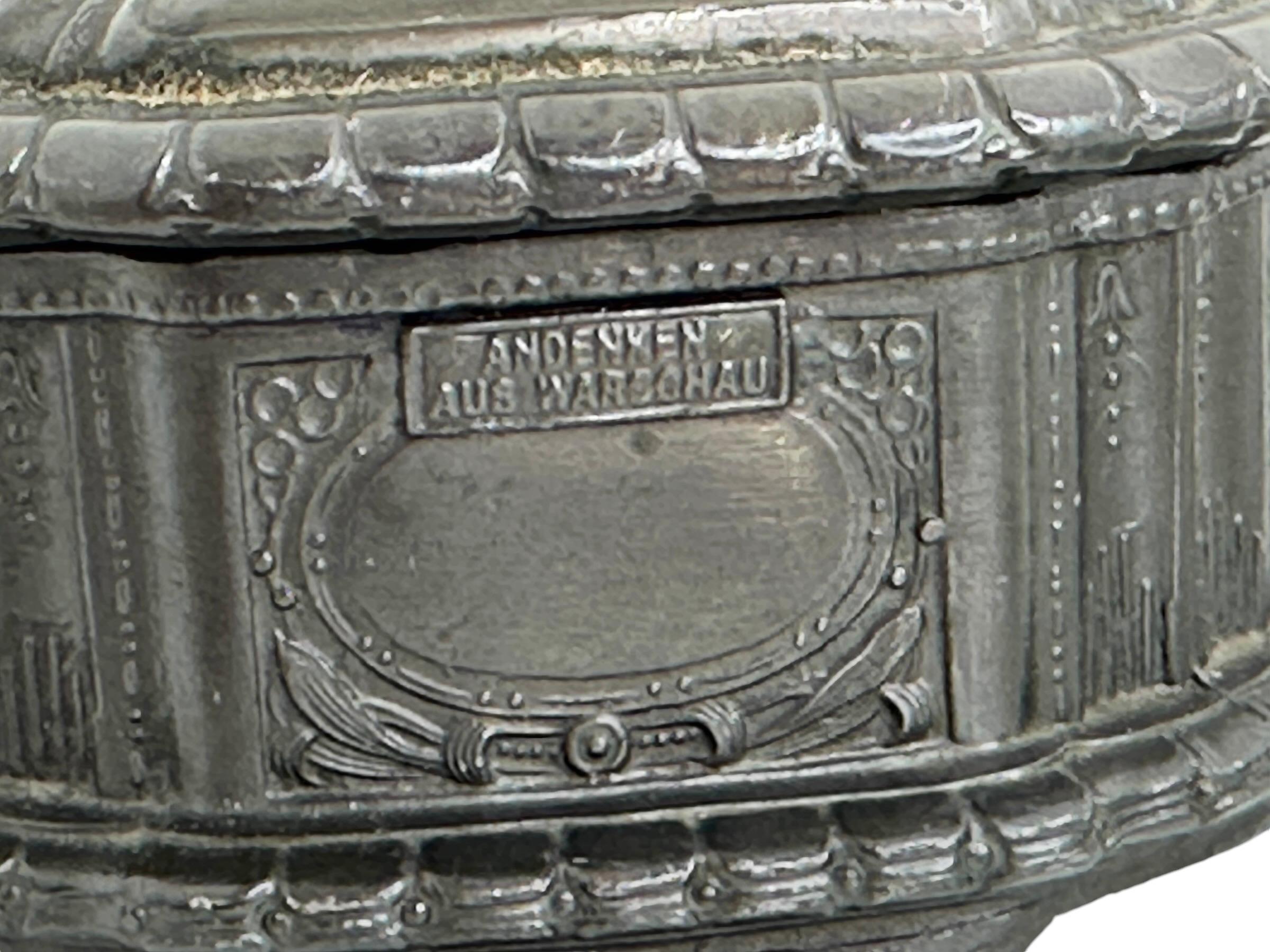 Gorgeous Warsaw Souvenir Trinket Jewelry Box Antique, Poland, 1920s In Good Condition For Sale In Nuernberg, DE