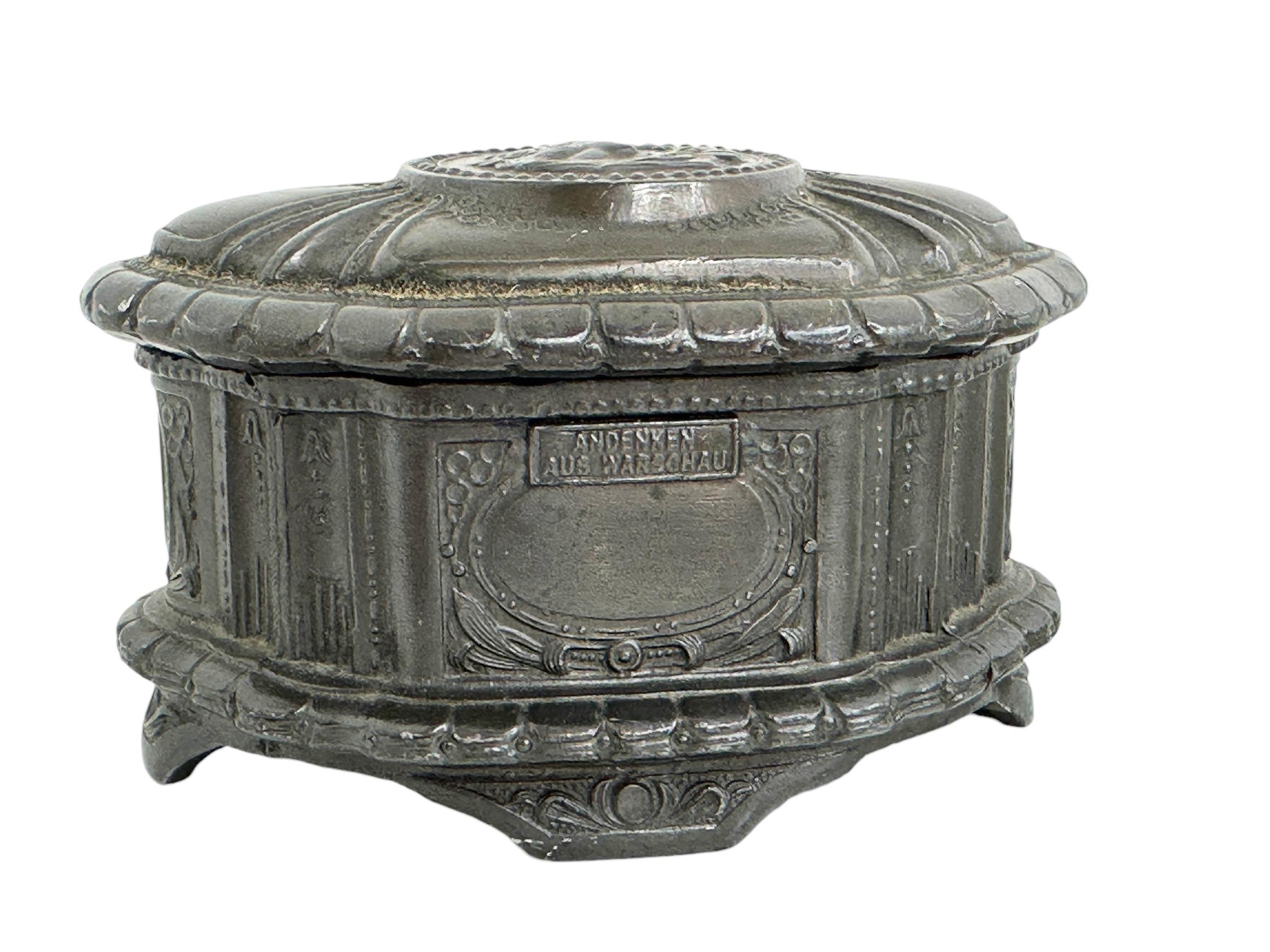 Early 20th Century Gorgeous Warsaw Souvenir Trinket Jewelry Box Antique, Poland, 1920s For Sale