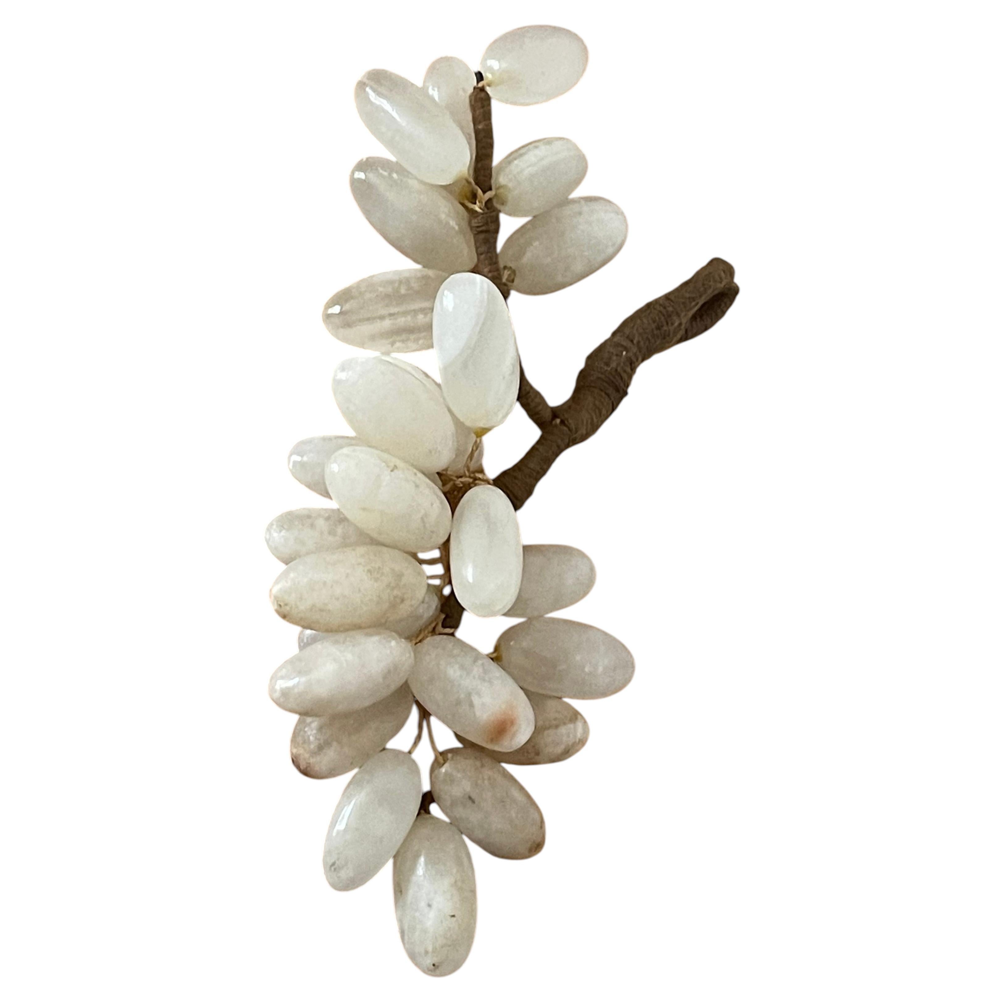 Gorgeous White Alabaster Grape Vine Cluster