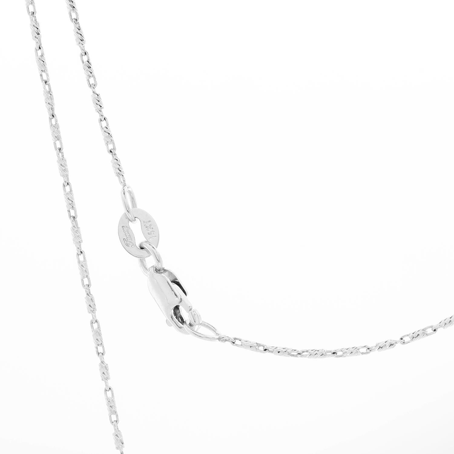 Women's Gorgeous White Gold Diamond and Tanzanite Pendant Necklace