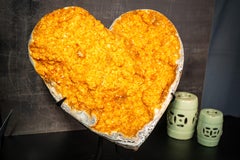 Gorgeous X-Large 22" Golden-Yellow Citrine Heart