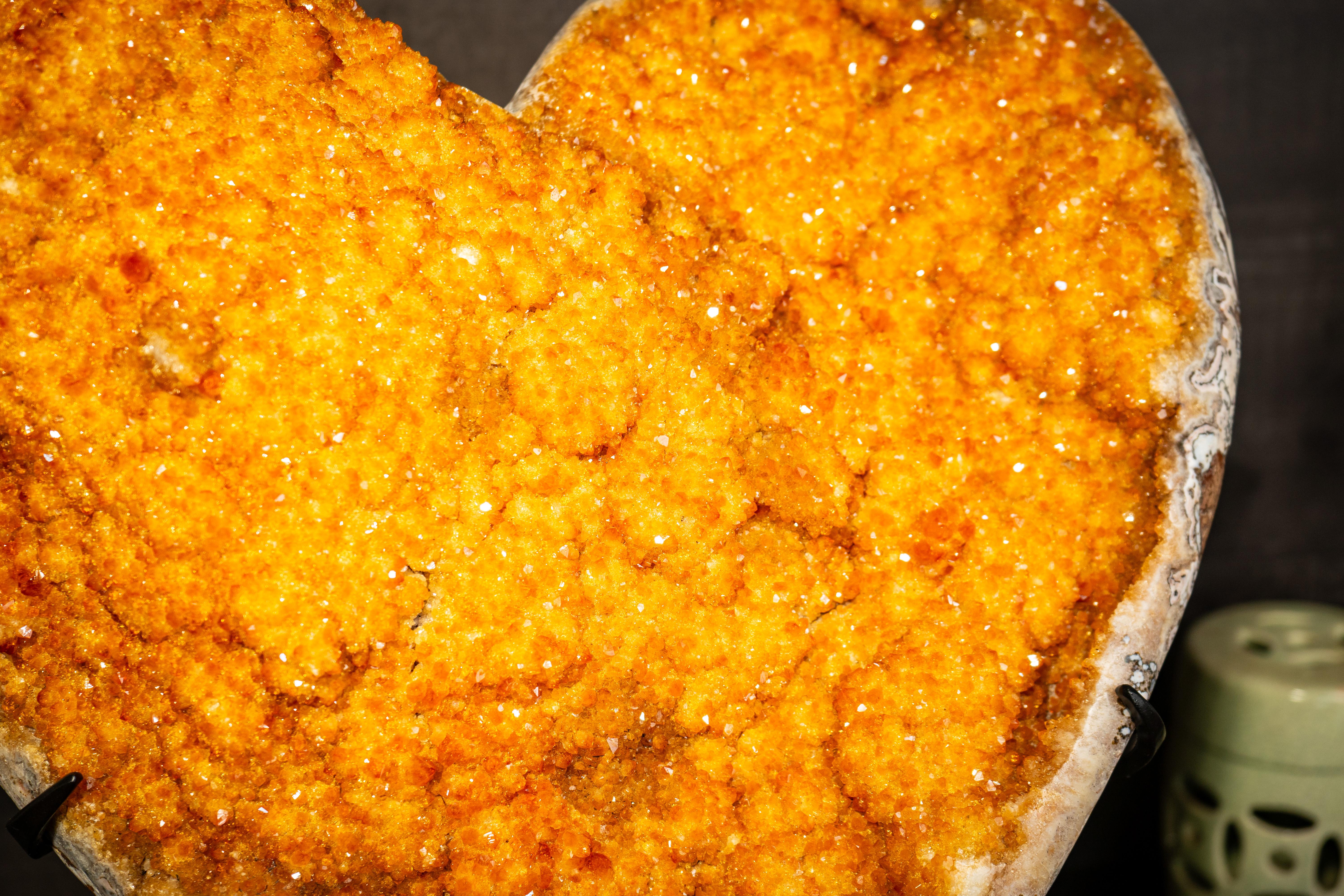 Splendido cuore di citrino giallo-oro X-Large da 22 pollici in vendita 2