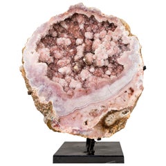 Preciosa Geoda XL de Amatista Rosa de Calidad de Galería