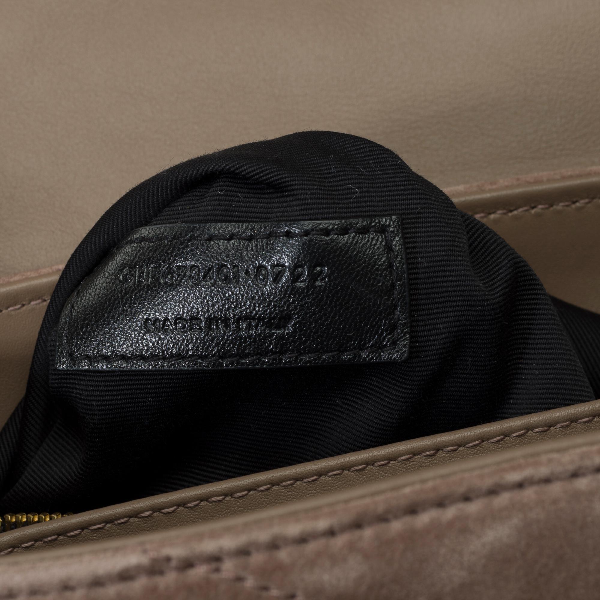 Gorgeous YSL Loulou Toy shoulder bag in brown quilted suede, GHW For Sale 3