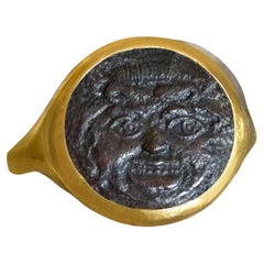 GORGON/MEDUSA Authentic Ancient Greek Coin 5th century BC Gold Ring