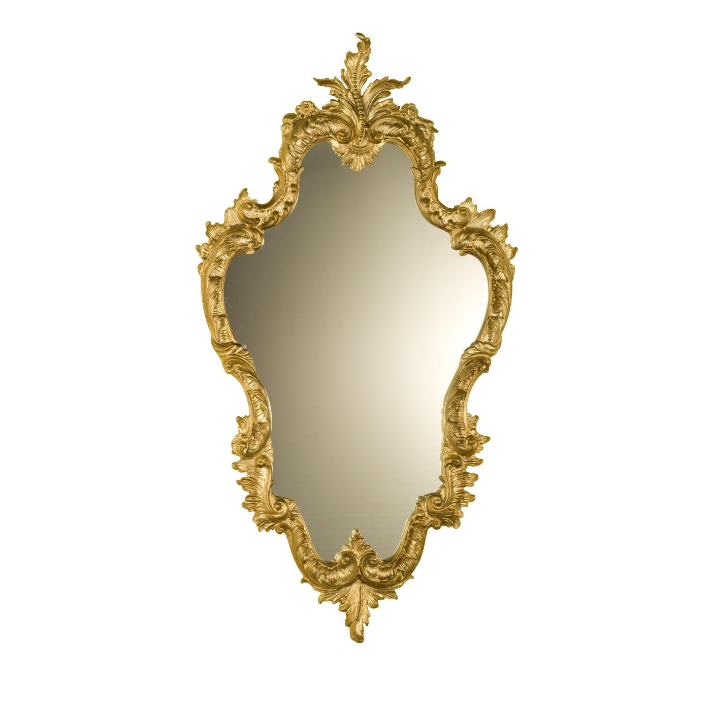 This exquisite mirror is one of the most distinctive representations of the Florentine artistic production of furniture and will make a statement in any room, particularly as a striking entry mirror, or above a mantelpiece in the living room. The