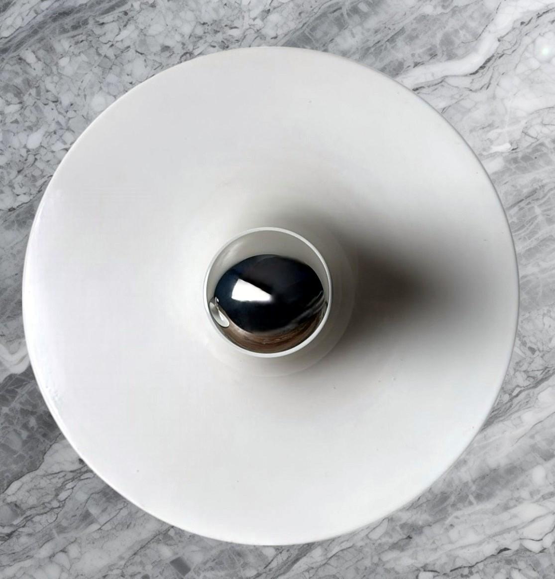 Gorgoni Gianluigi Style Pair of Italian Ceiling Wall Lamps in Lacquered Aluminum en venta 3