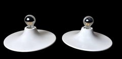 Gorgoni Gianluigi Style Pair of Italian Ceiling Wall Lamps in Lacquered Aluminum