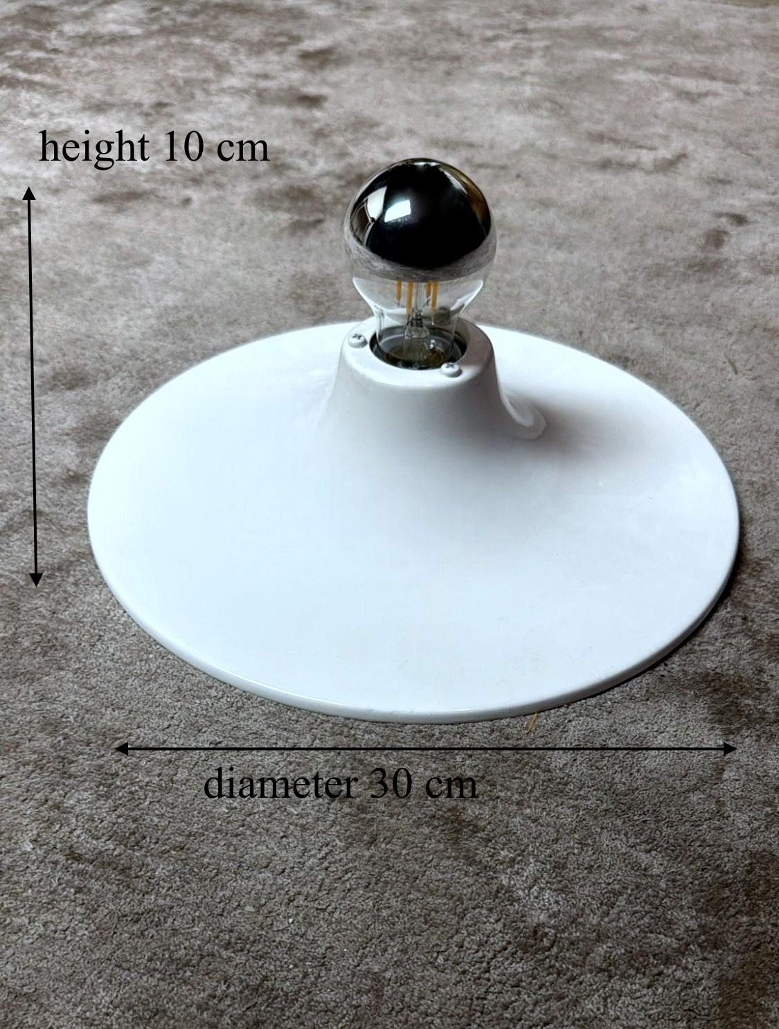 Gorgoni Gianluigi Style Pair of Italian Ceiling Wall Lamps in Lacquered Aluminum en venta 12