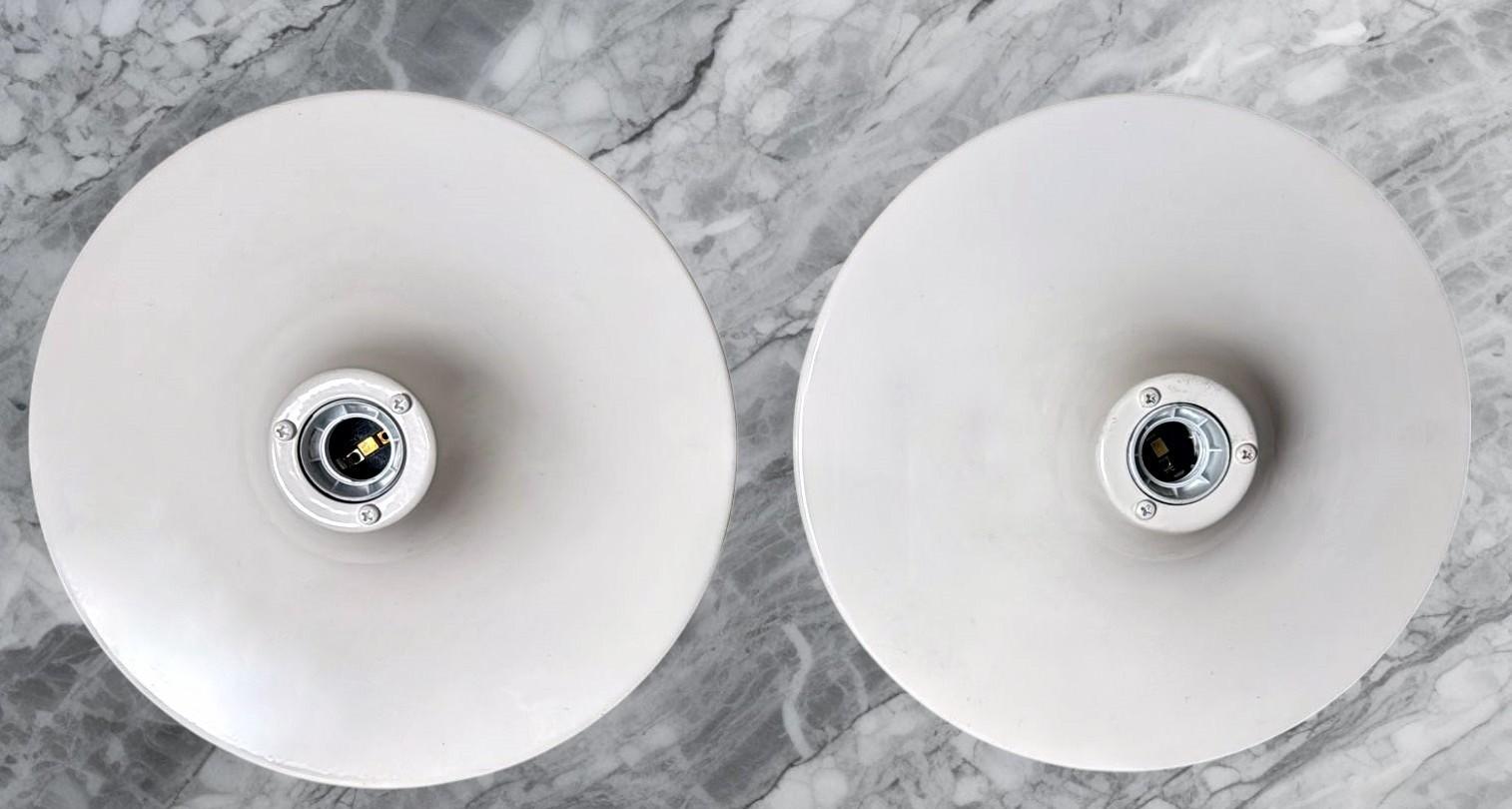 Gorgoni Gianluigi Style Pair of Italian Ceiling Wall Lamps in Lacquered Aluminum Aluminio en venta