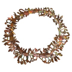 "Gorgonia" Handmade Necklace in Copper and Silver by Eduardo Herrera