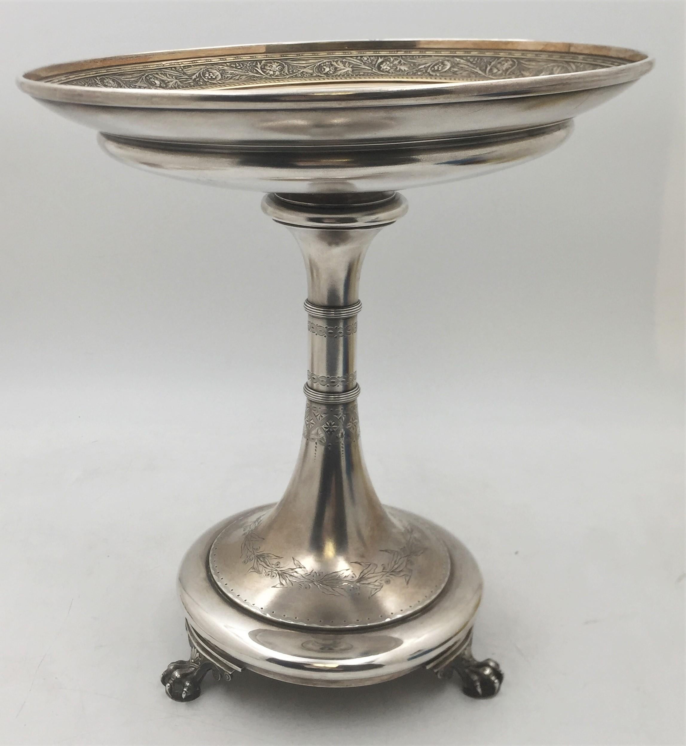 Late 19th Century Gorham 1875 Sterling Silver Monumental Centerpiece Bowl Stand For Sale