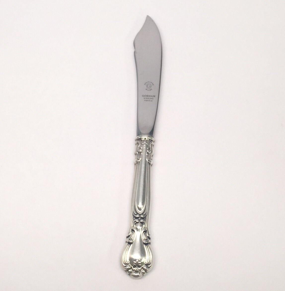 American Gorham 1895 Chantilly Sterling Silver Handle Master Butter Knife No Monogram