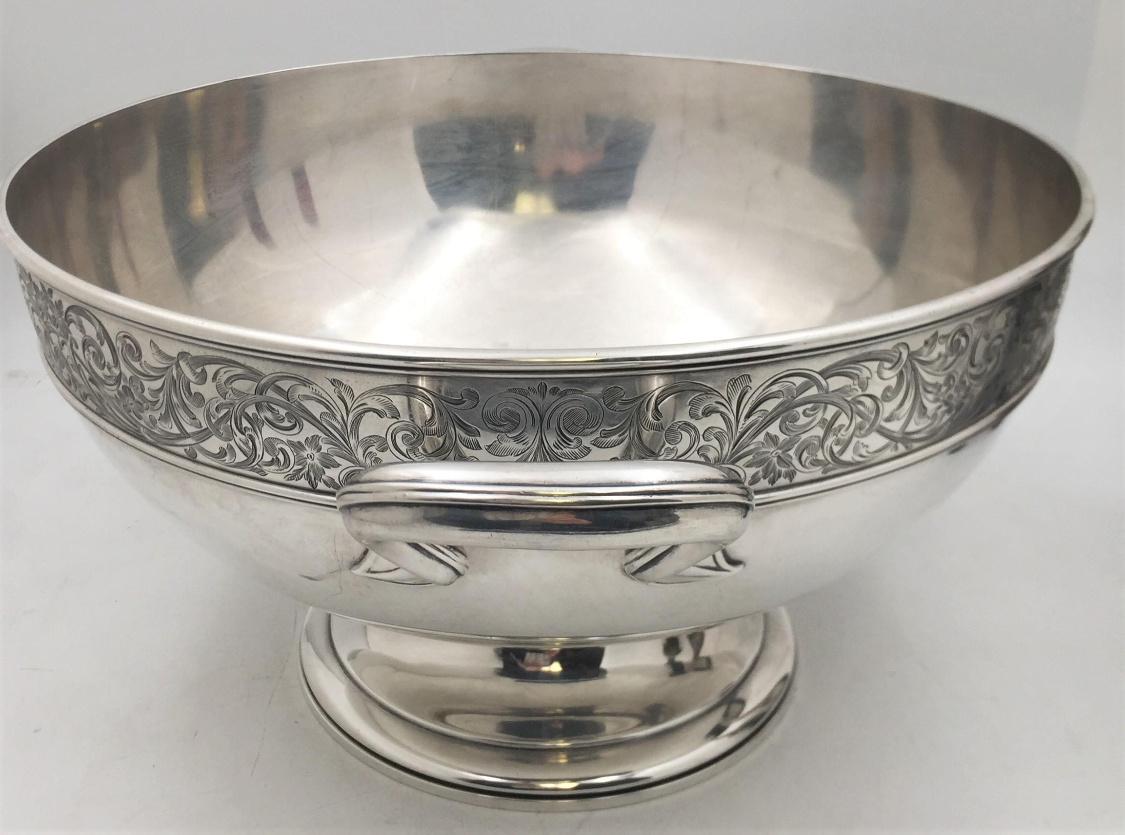 American Gorham 1908 Sterling Silver Wine Chiller Punch Bowl Centerpiece