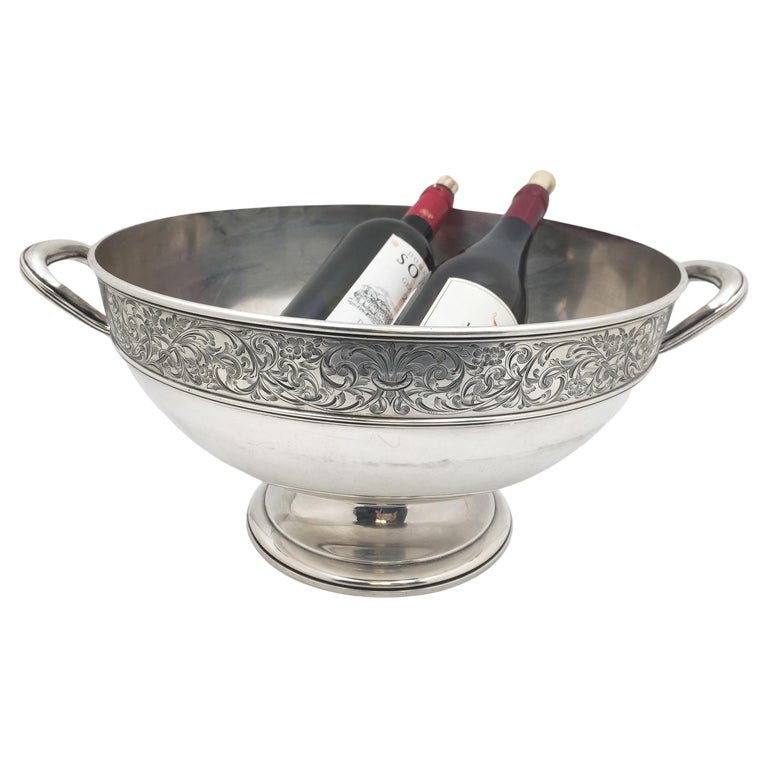 Gorham 1908 Sterling Silver Wine Chiller Punch Bowl Centerpiece at 1stDibs