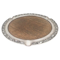 Gorham 1917 Smoking Wood and Sterling Silver Tray