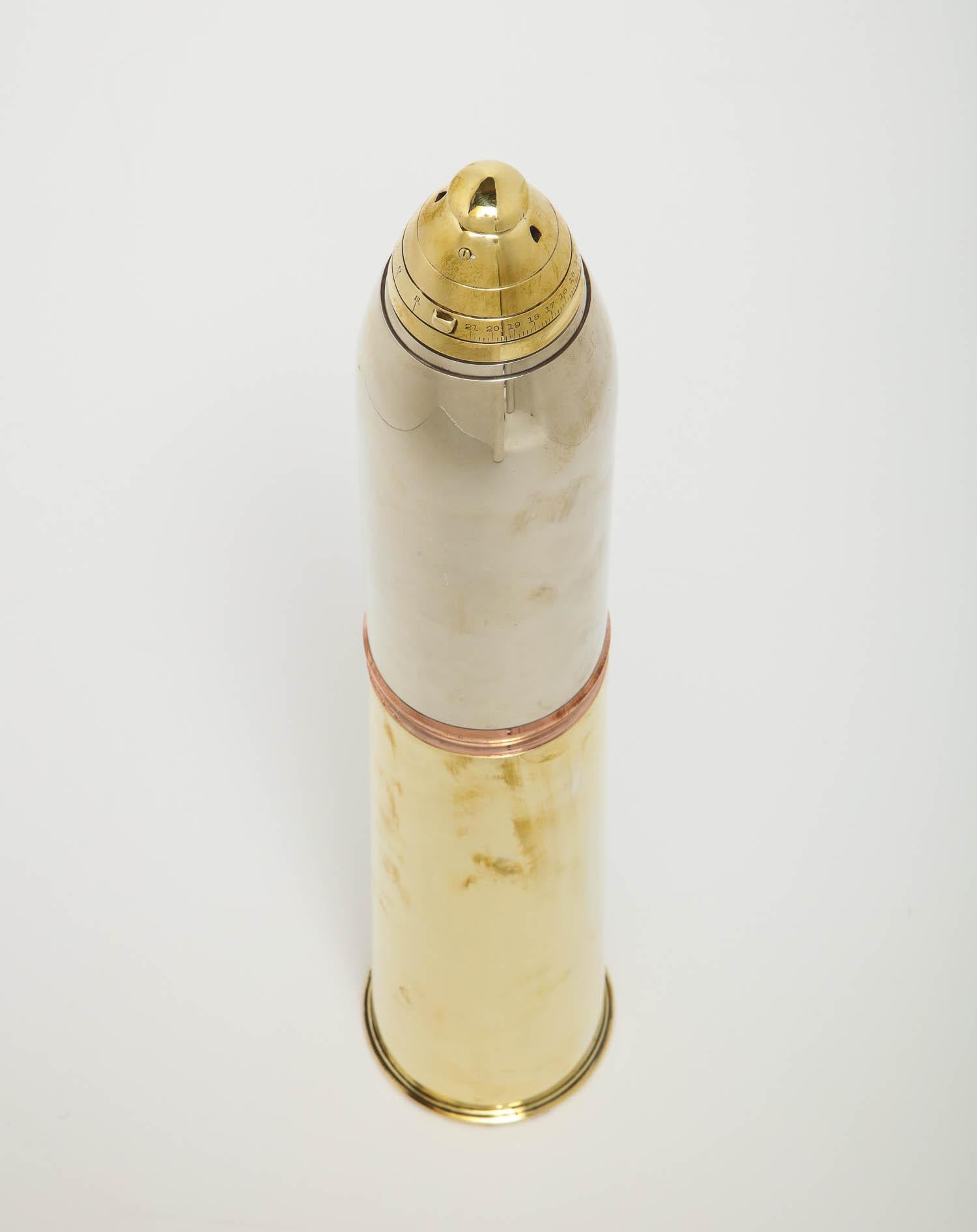 Gorham, a Rare Artillery Shell Cocktail Shaker, circa 1918 2
