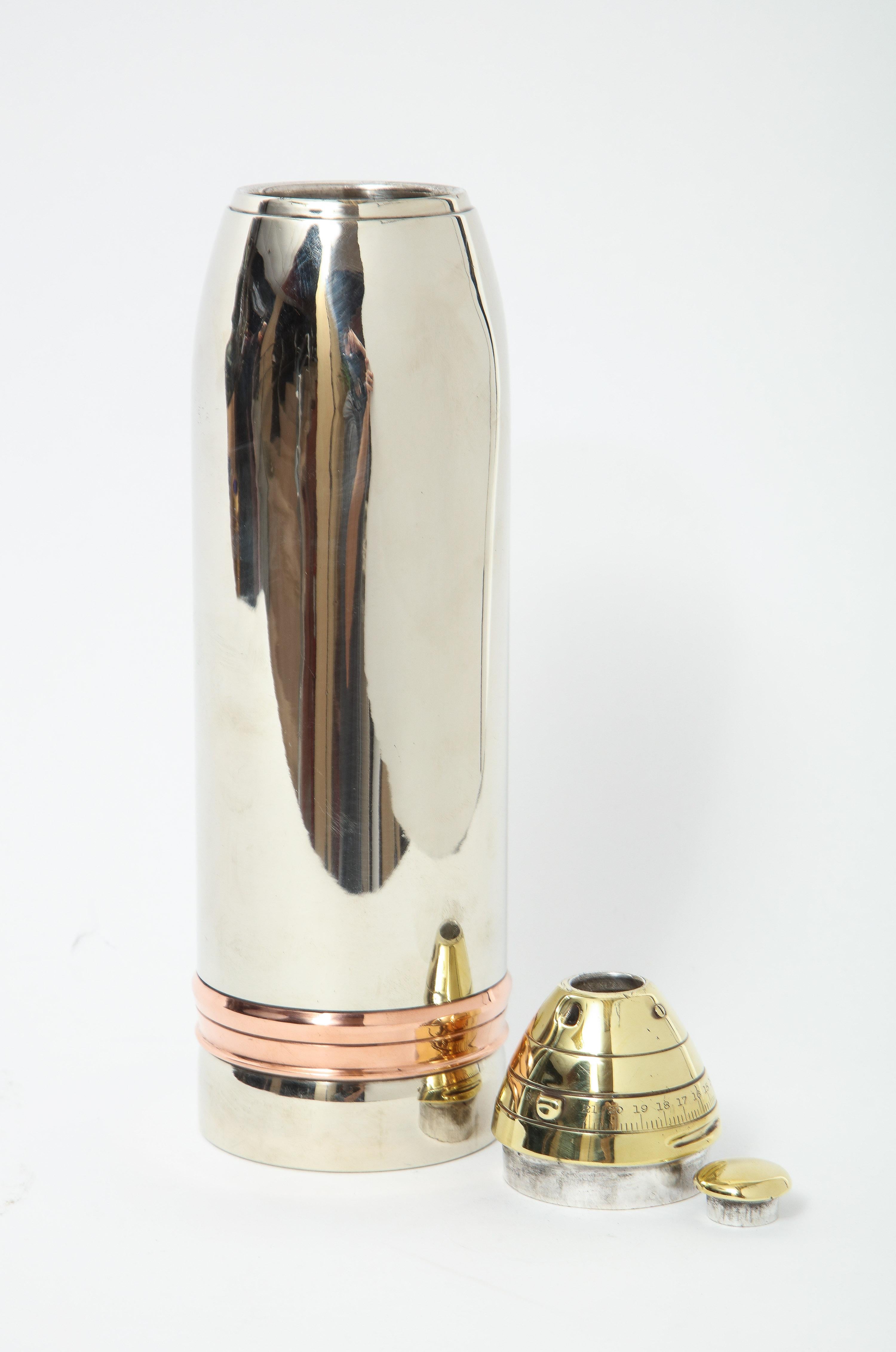Gorham, a Rare Artillery Shell Cocktail Shaker, circa 1918 2
