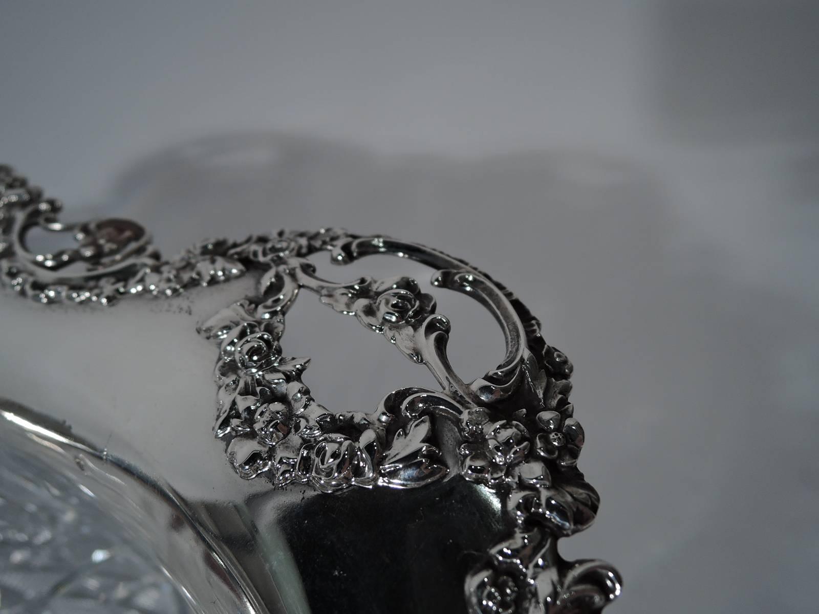Victorian Gorham American Brilliant-Cut Glass Sterling Silver Centrepiece Bowl