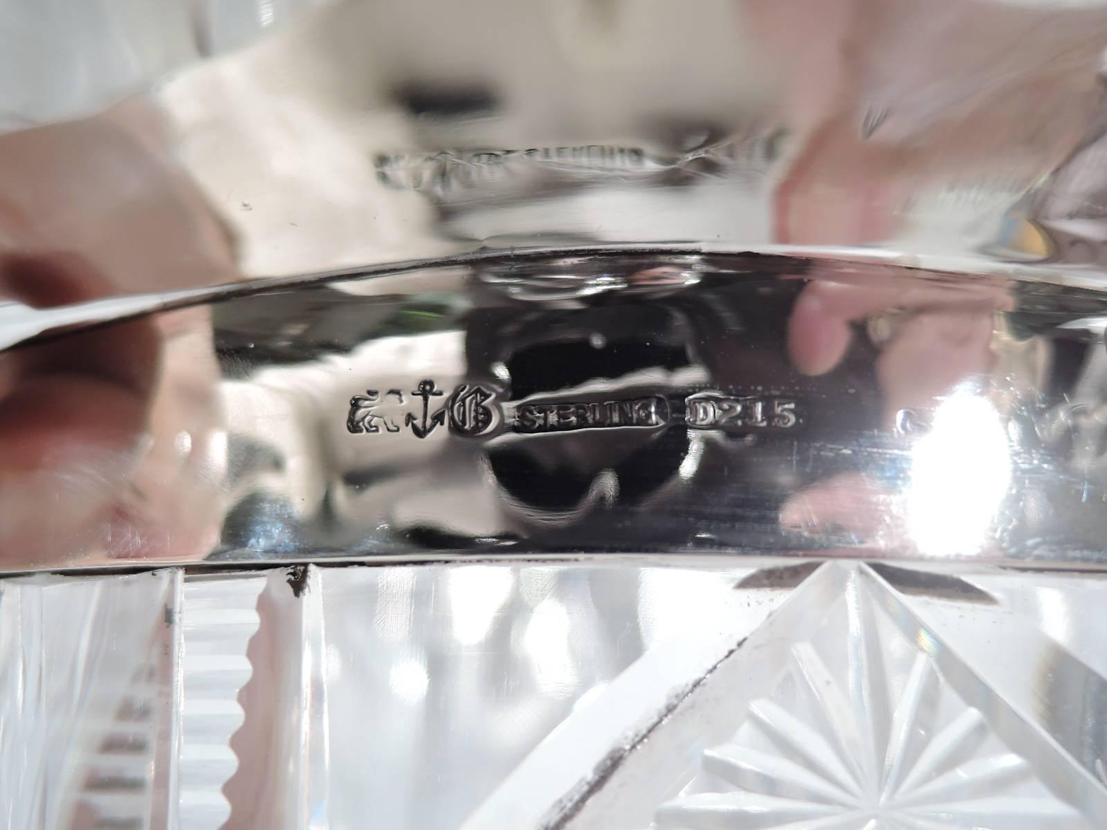 Gorham American Brilliant-Cut Glass Sterling Silver Centrepiece Bowl 1