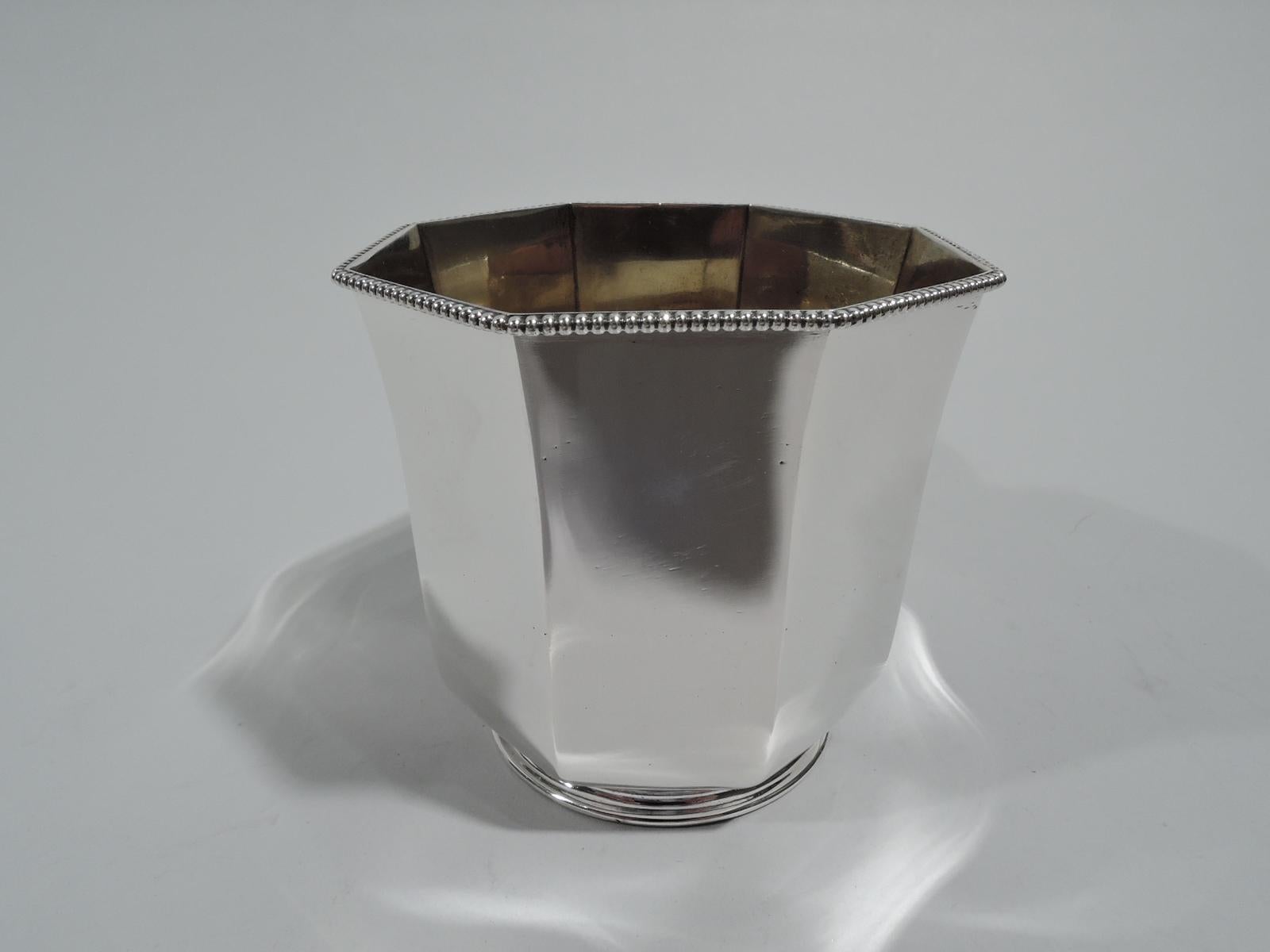 Gorham American Edwardian Modern Sterling Silver Baby Cup In Excellent Condition In New York, NY