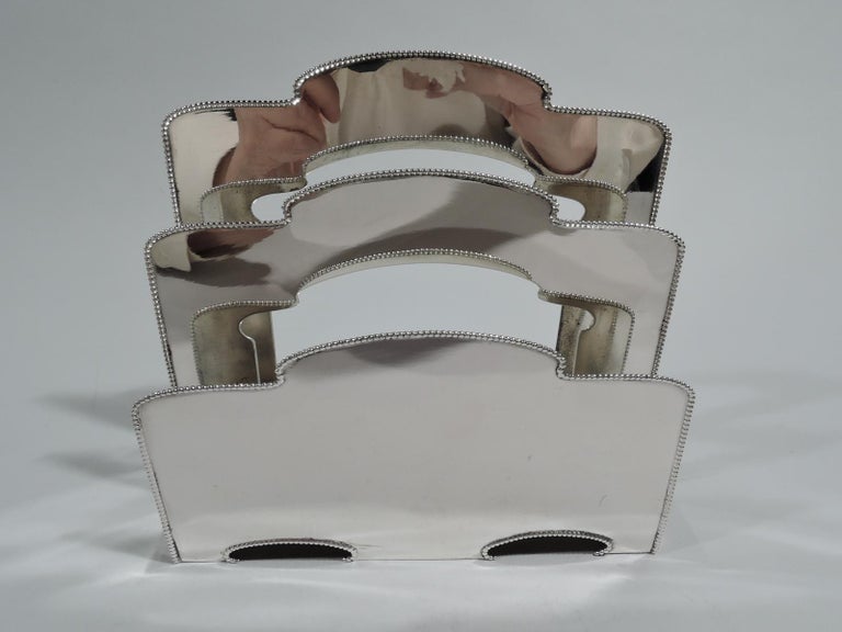 Gorham American Edwardian Modern Sterling Silver Letter Rack For Sale ...