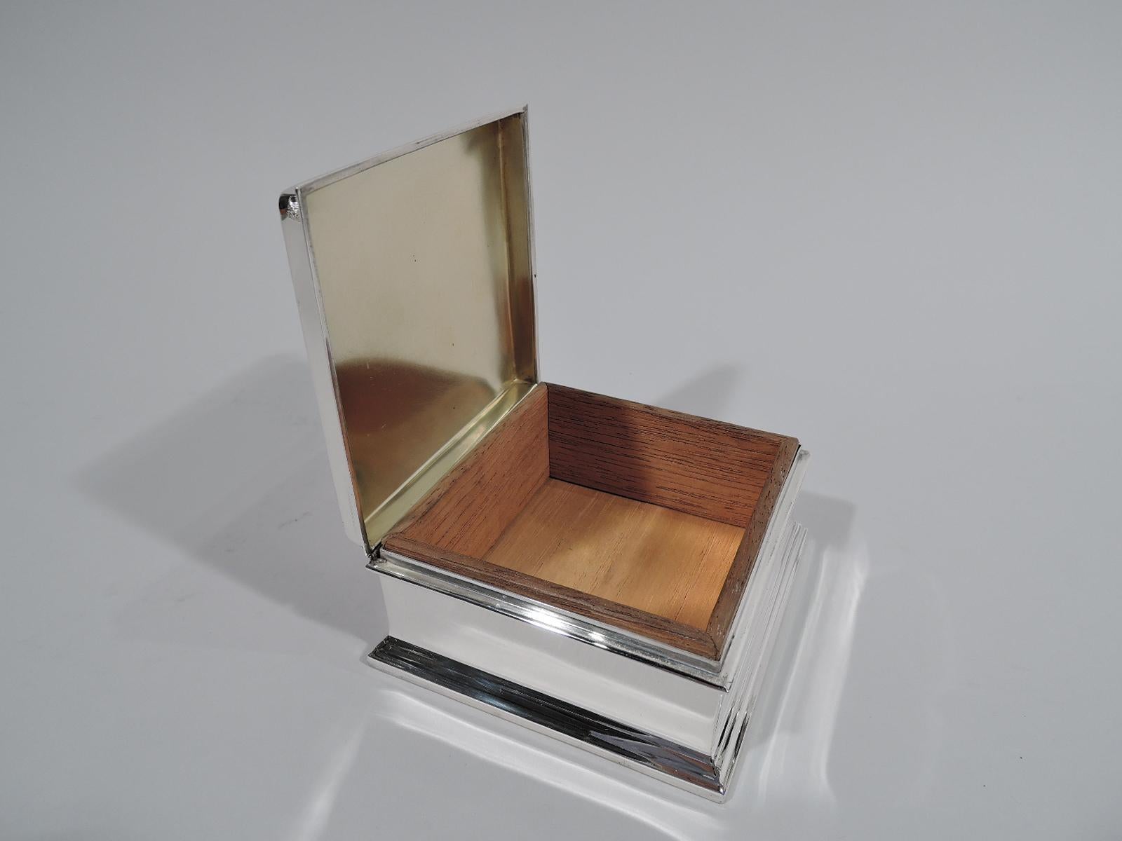 20th Century Gorham American Modern Sterling Silver Desk Box