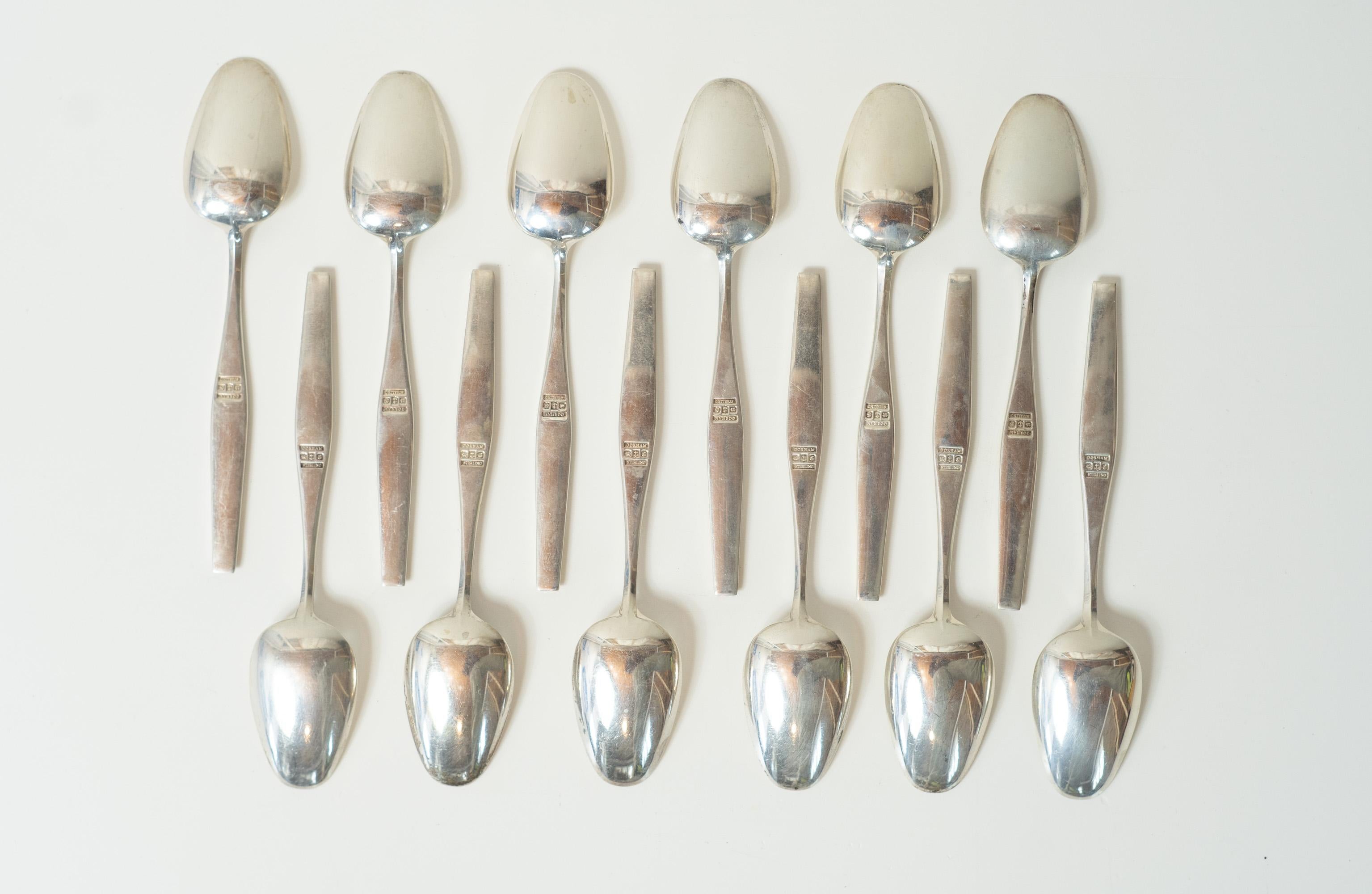Gorham American Modernist Set di posate in argento per 8 persone 77 pezzi in vendita 3