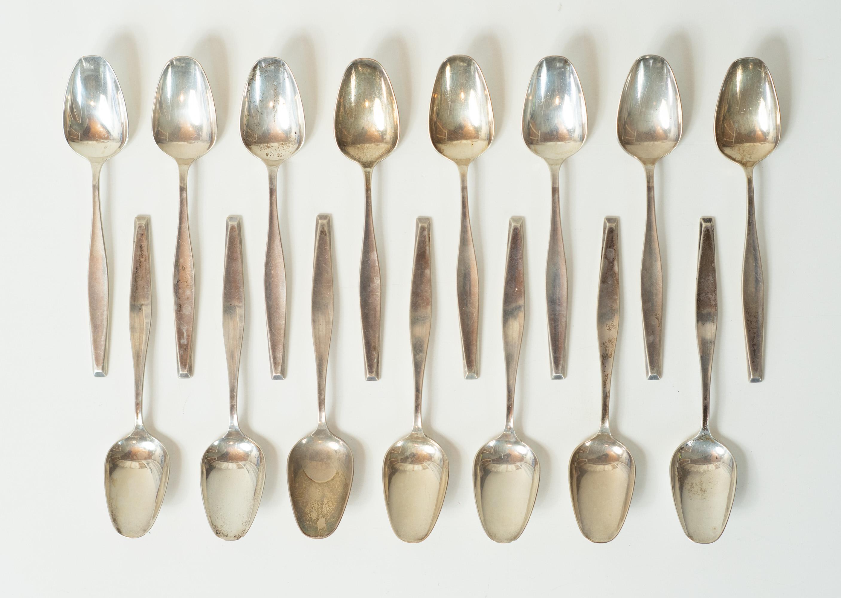 Gorham American Modernist Set di posate in argento per 8 persone 77 pezzi in vendita 4