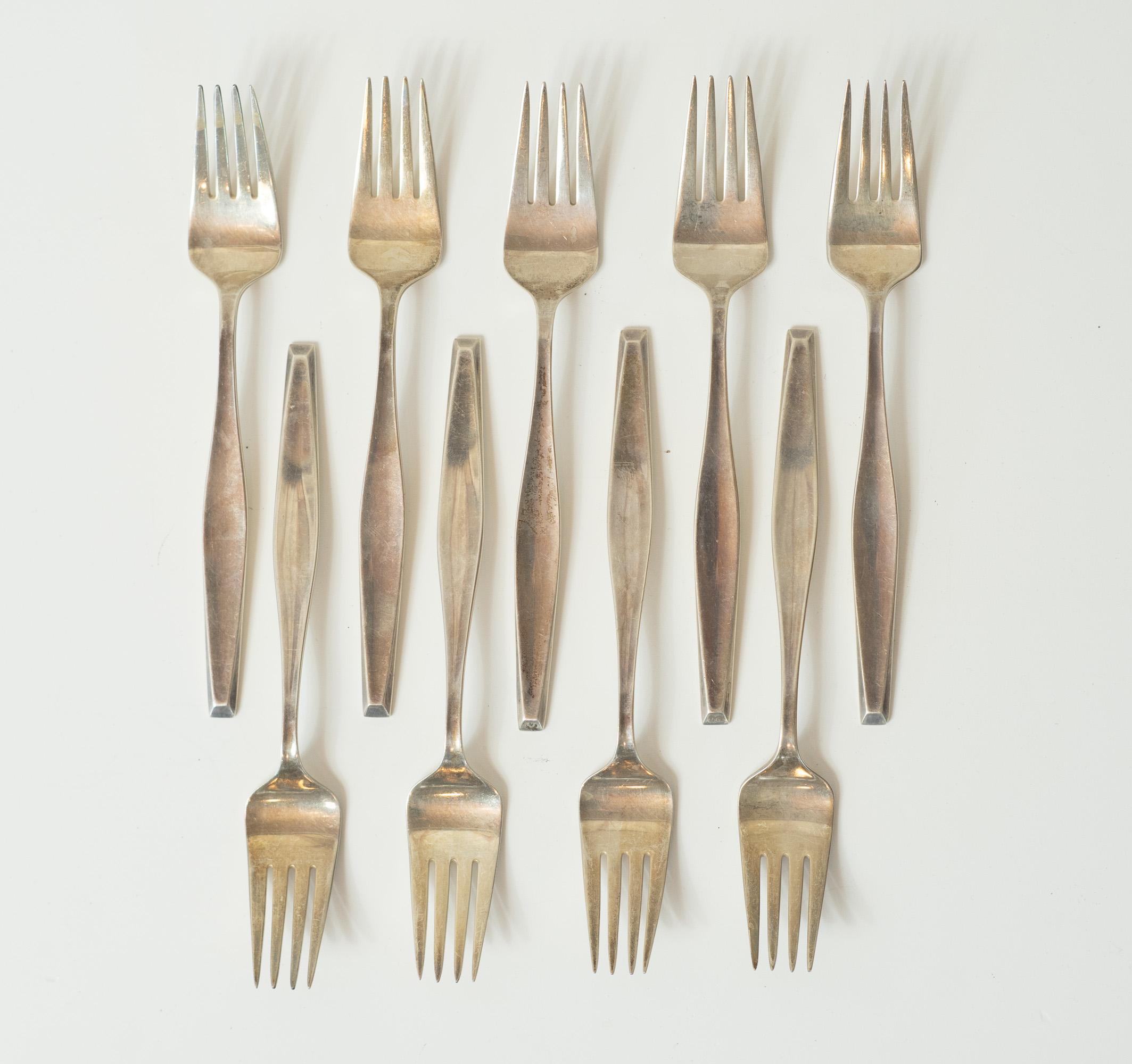 Argento 925 Gorham American Modernist Set di posate in argento per 8 persone 77 pezzi in vendita