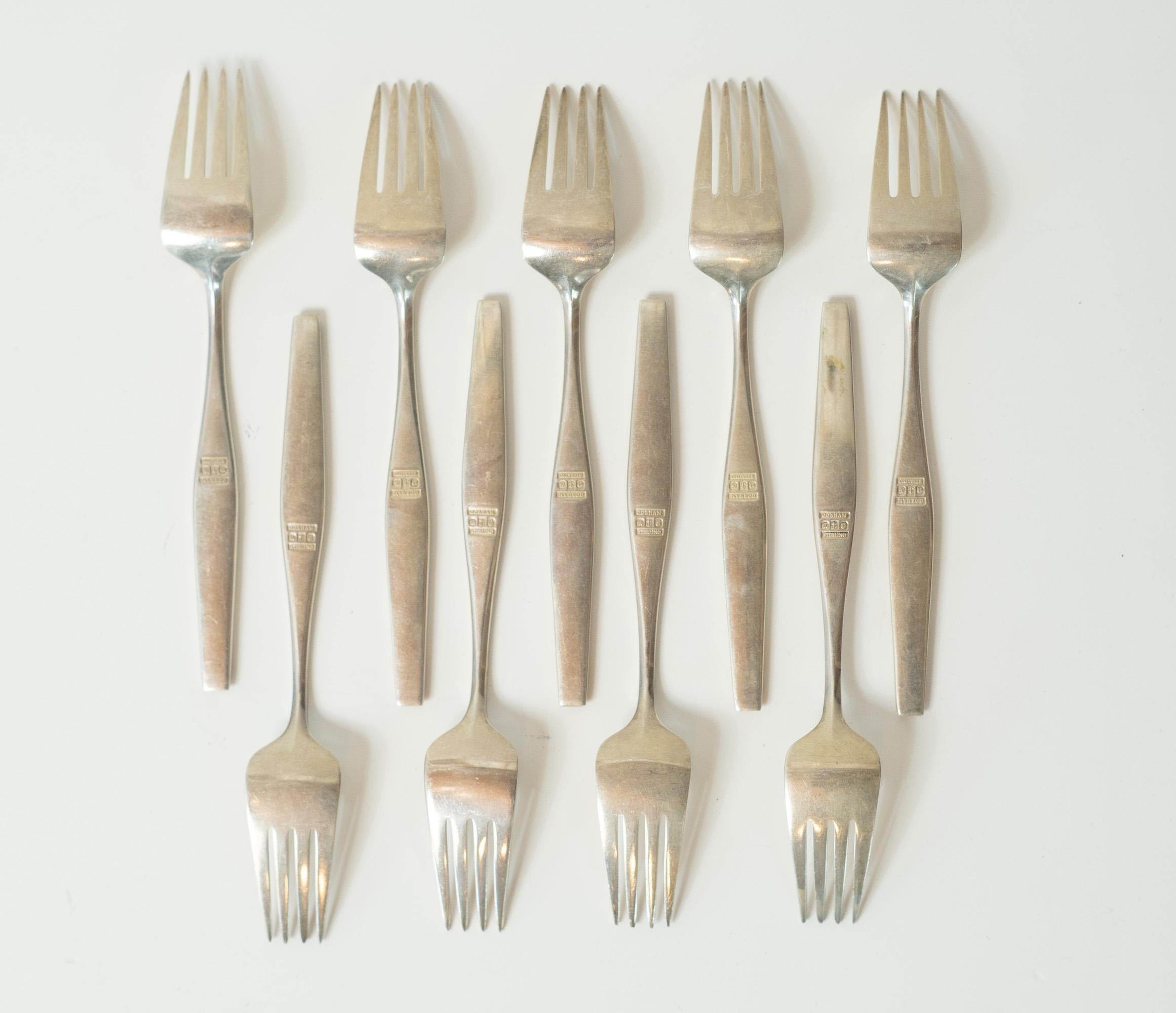 Gorham American Modernist Set di posate in argento per 8 persone 77 pezzi in vendita 1