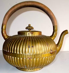 Gorham American Renaissance Japanesque Brass Tea Kettle