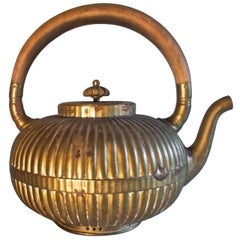 Gorham American Renaissance Japanesque Brass Tea Kettle