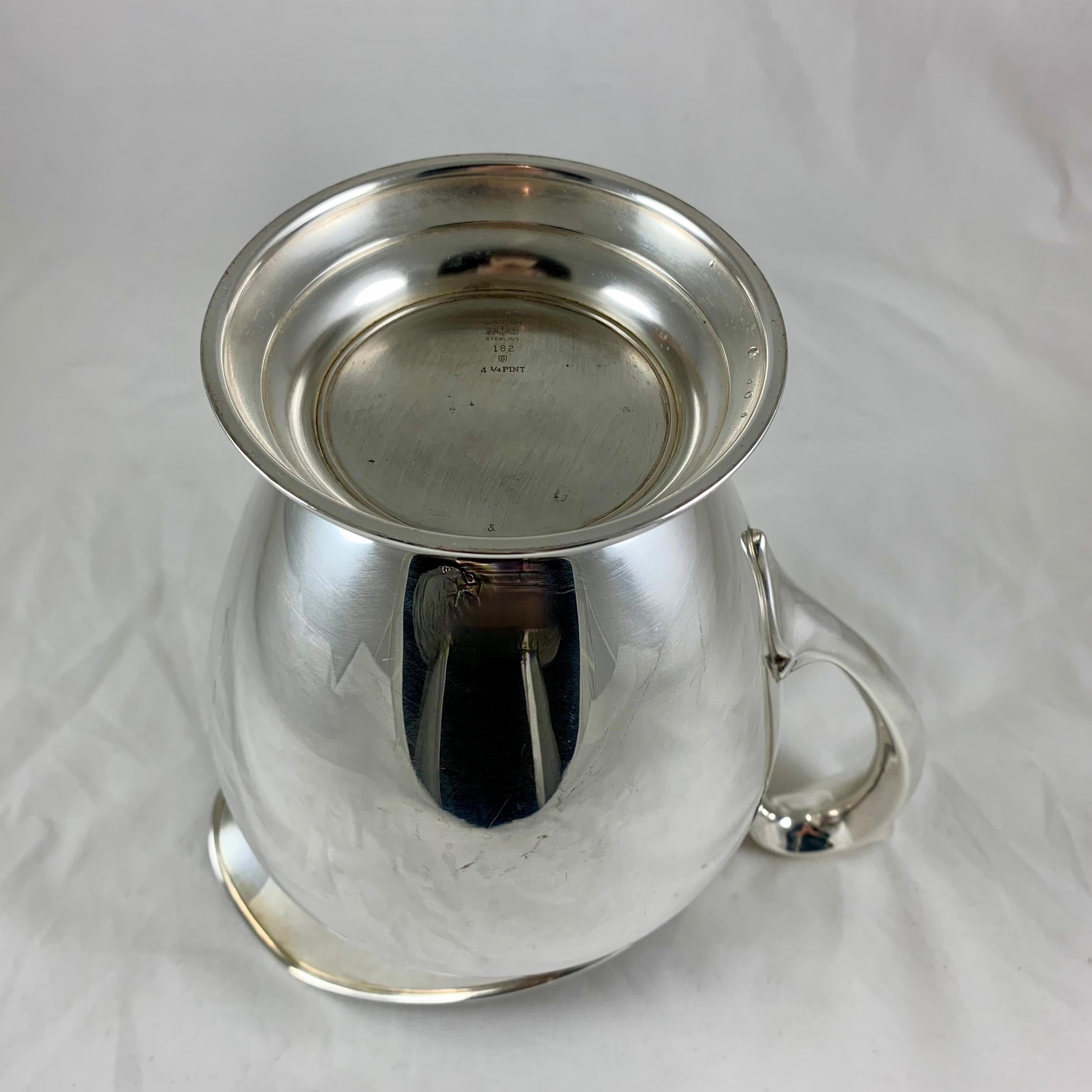 Gorham American Sterling Silver Large Water Pitcher, Dated 1959 5
