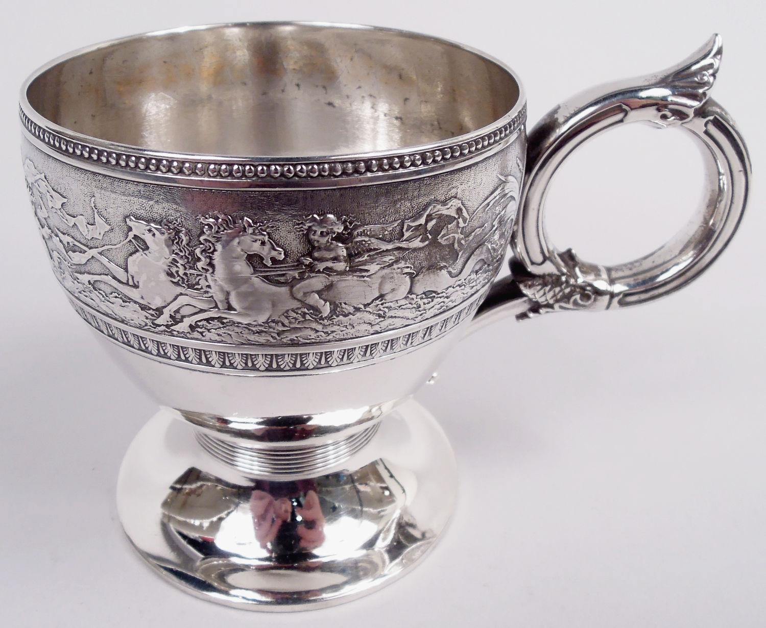 Beaux-Arts Tazza per giovani in argento sterling di Gorham con motivo classico Aurora in vendita