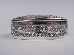 Scatola per gioielli in argento Gorham American Victorian Classical 1897