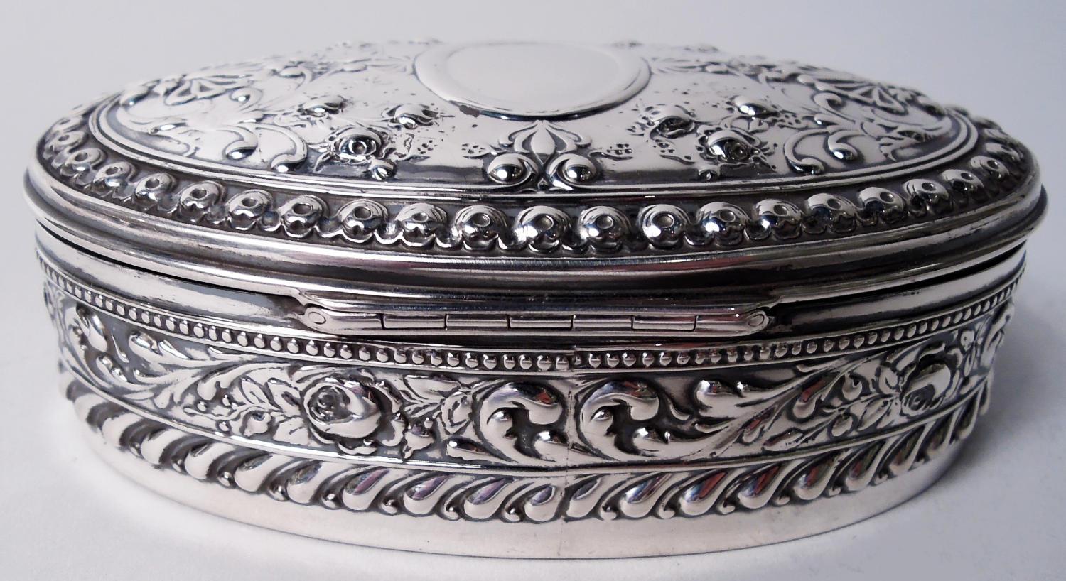 Gorham American Victorian Classical Sterling Silver Jewelry Box 1897 For Sale 1