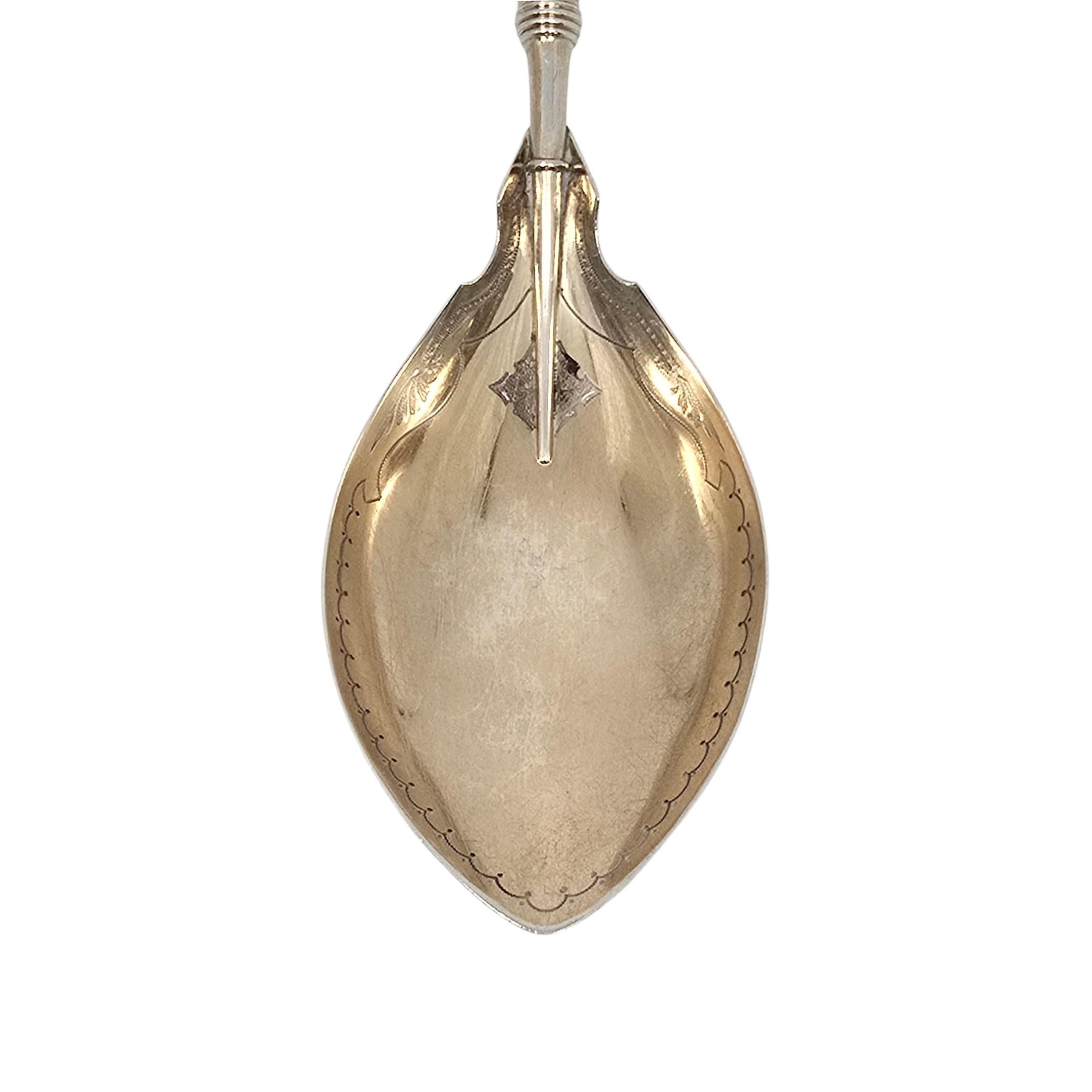 Gorham Angelo Sterling Silber Gold waschen Schüssel servieren Löffel w/Monogramm #22991 im Zustand „Gut“ im Angebot in Washington Depot, CT