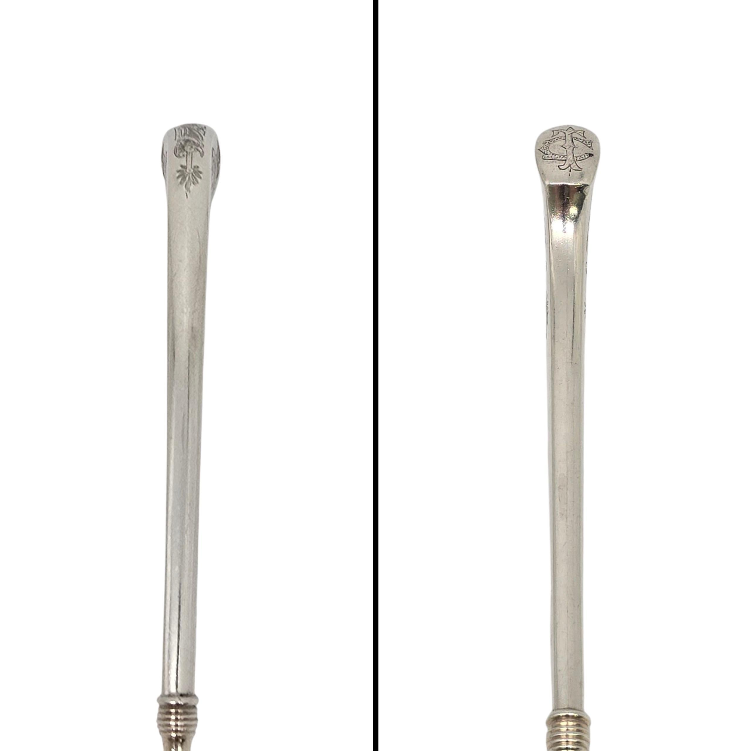 Gorham Angelo Sterling Silber Gold waschen Schüssel servieren Löffel w/Monogramm #22991 im Angebot 1