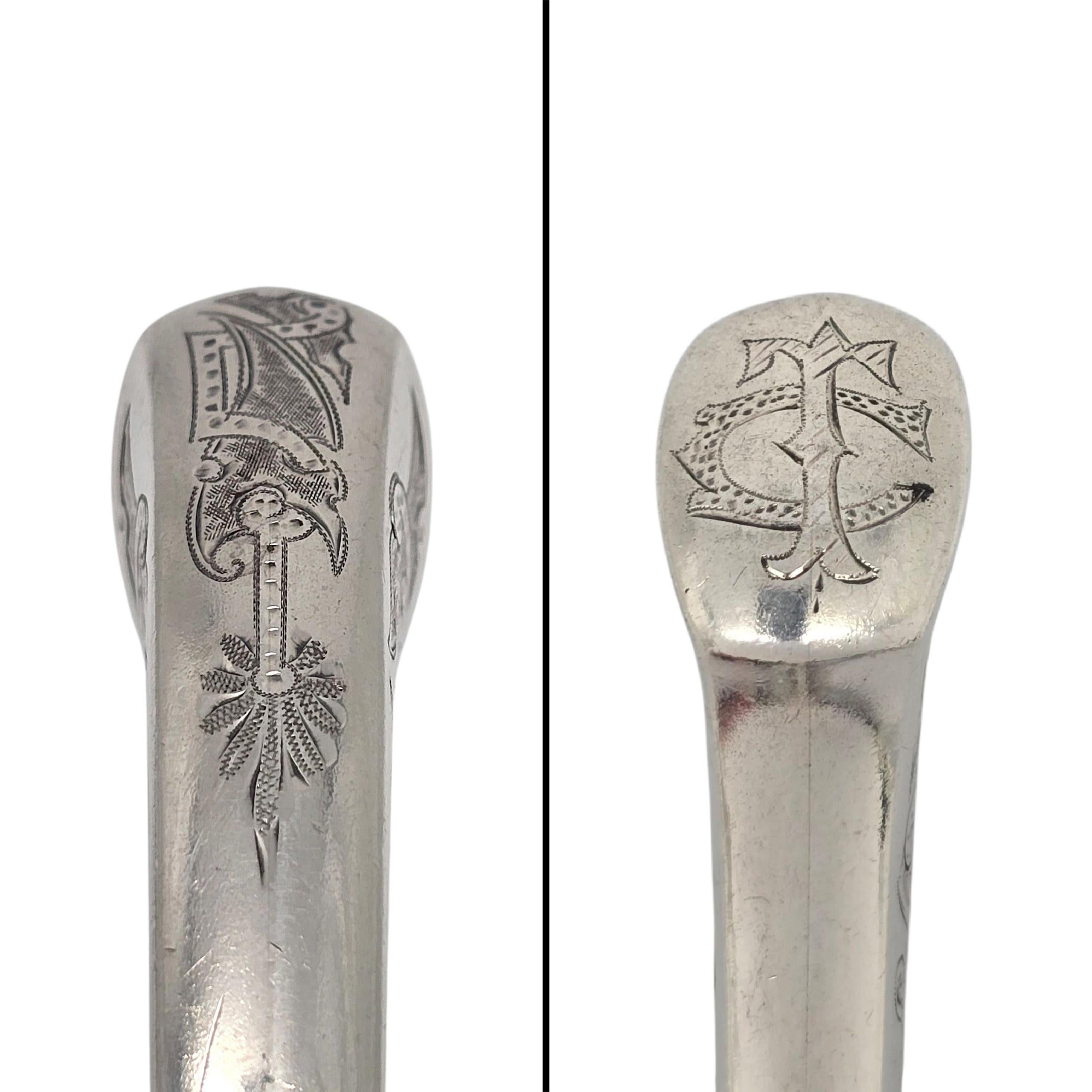 Gorham Angelo Sterling Silber Gold waschen Schüssel servieren Löffel w/Monogramm #22991 im Angebot 4