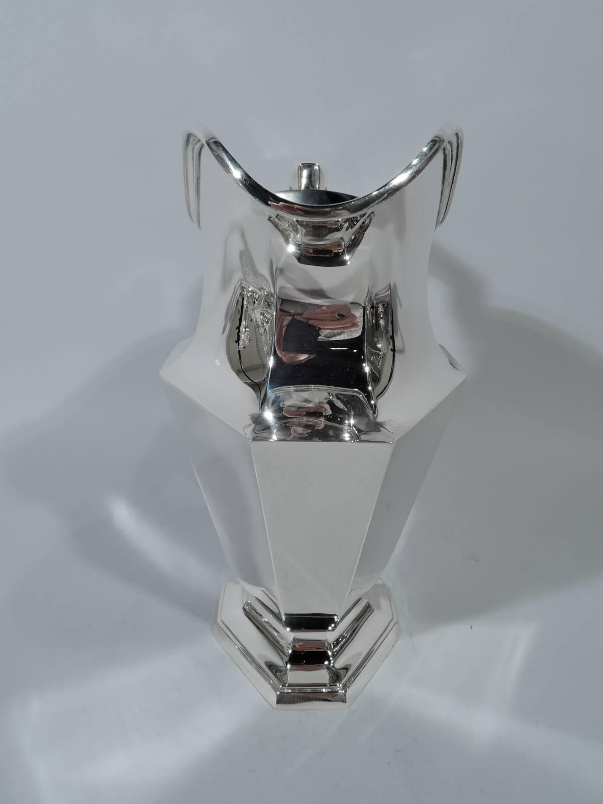 Gorham Art Deco Sterling Silver Water Pitcher In Excellent Condition In New York, NY