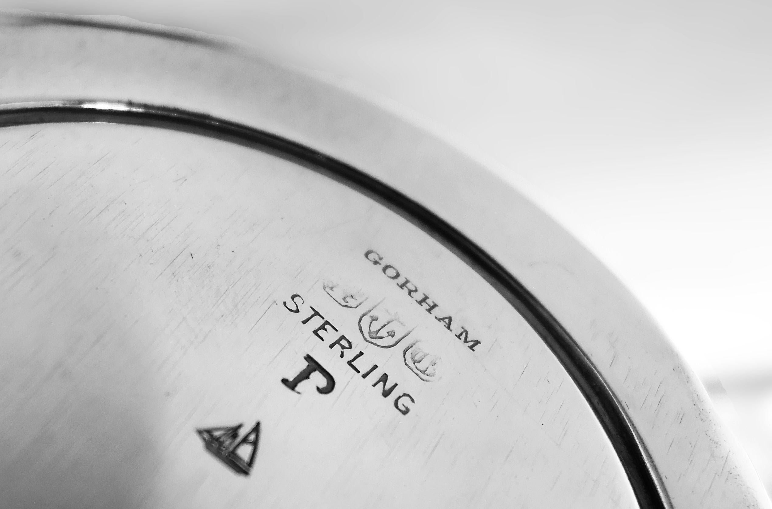 Set da caffè e da tè in argento di Gorham Art Nouveau Martelé con vassoio 4