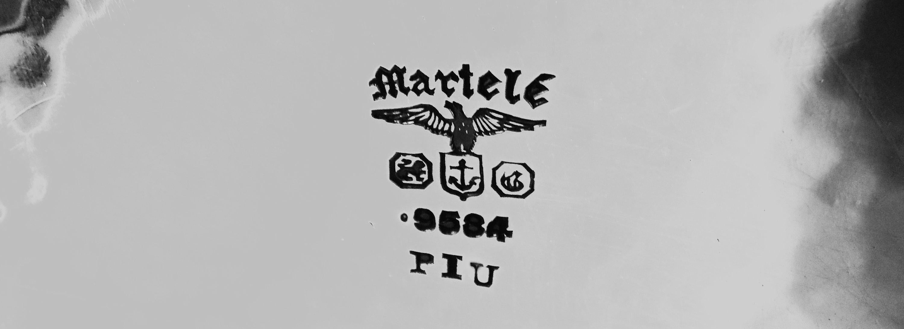 Set da caffè e da tè in argento di Gorham Art Nouveau Martelé con vassoio 8