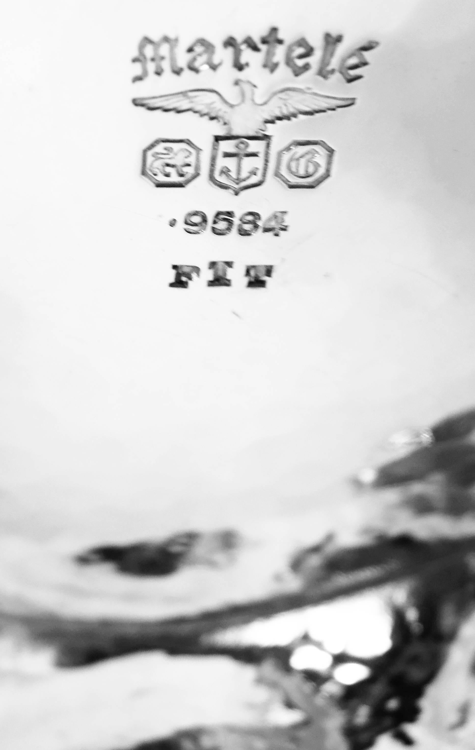 Set da caffè e da tè in argento di Gorham Art Nouveau Martelé con vassoio 11