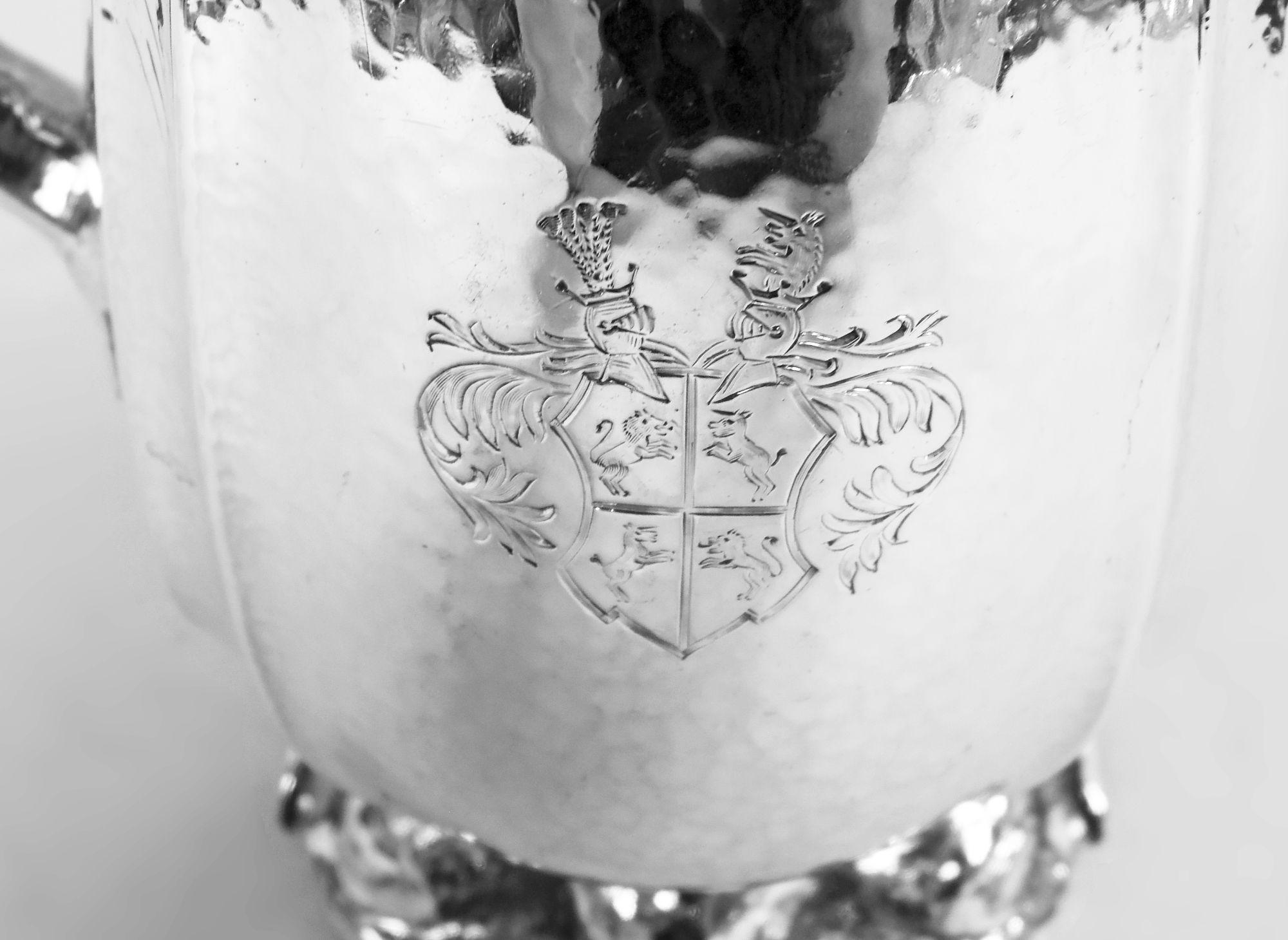 Set da caffè e da tè in argento di Gorham Art Nouveau Martelé con vassoio 2