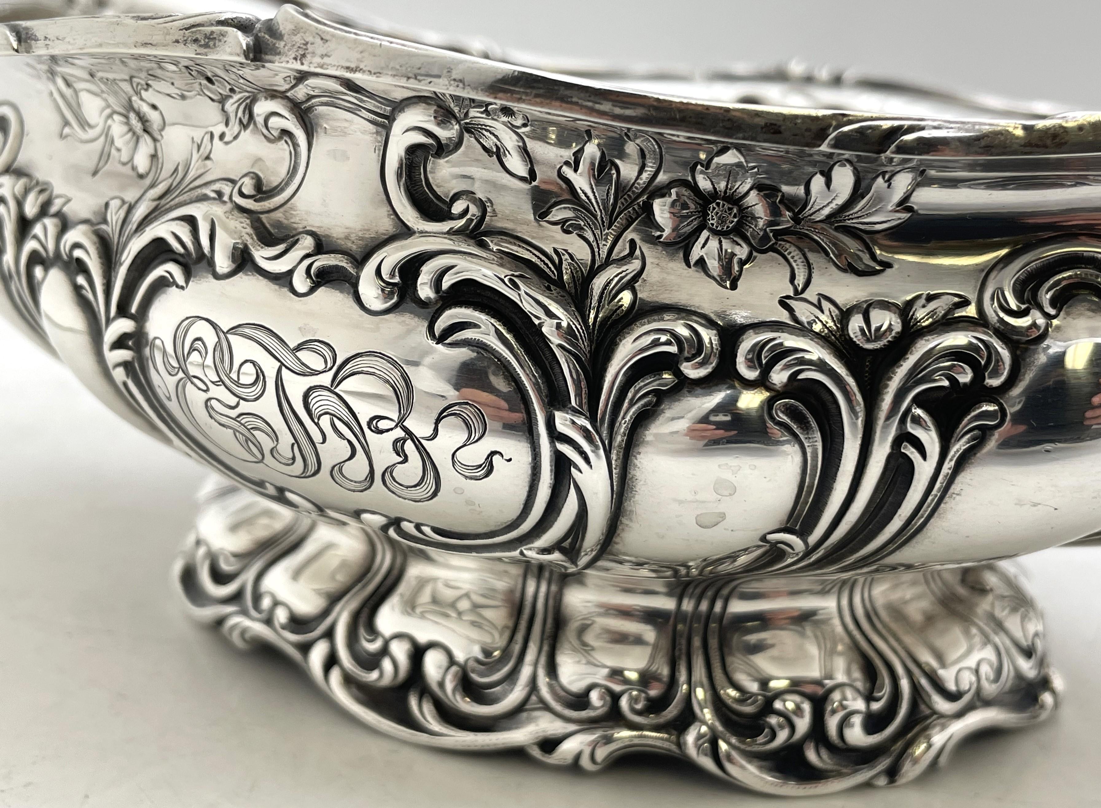 Gorham Chantilly Grande Paar Sterling Silber 1900 Terrinen Art Nouveau Stil im Angebot 1