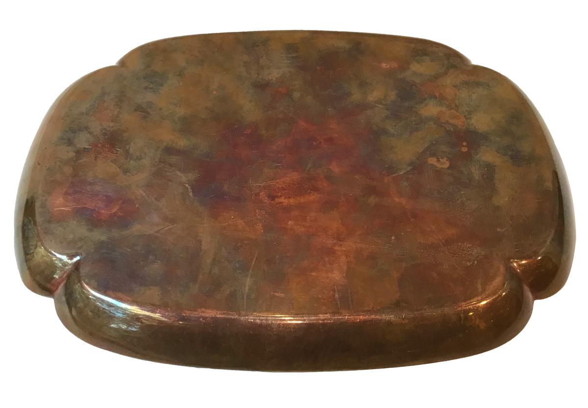 American Gorham & Co Aesthetic Movement Copper and Silver Tray For Sale